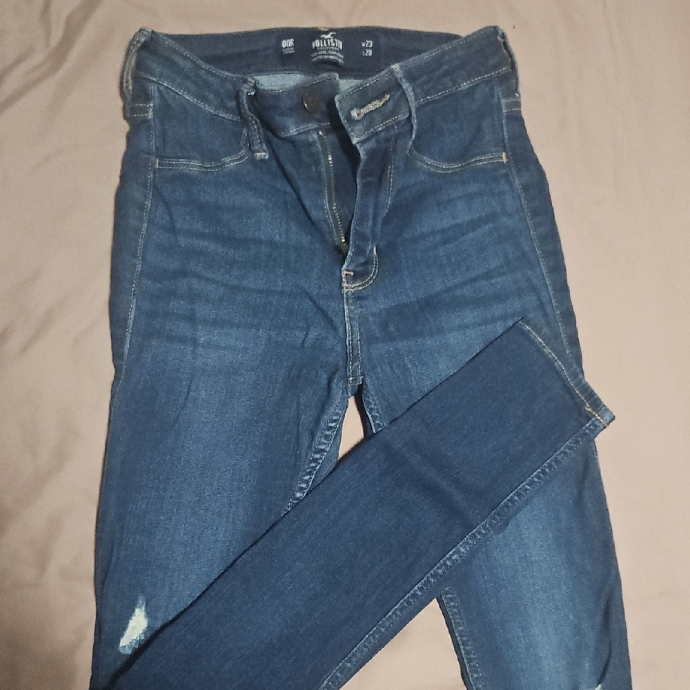 Hollister Women's Dark Blue Skinny Jeans